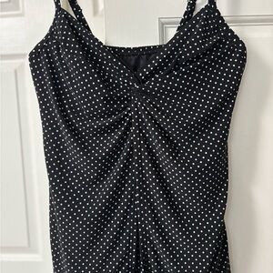 Miraclesuit Black and White Polka Dot Swimwear